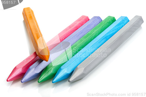 Image of Pearl wax crayons.