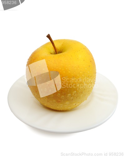 Image of Yellow apple, isolated