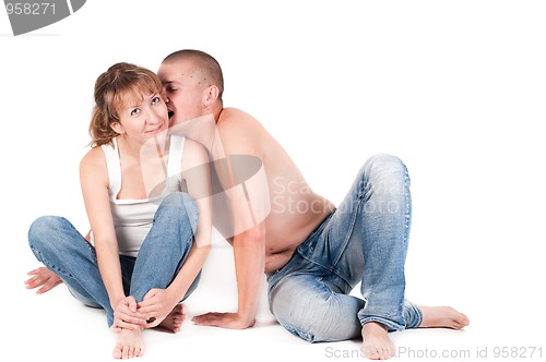 Image of Man and woman isolated on white