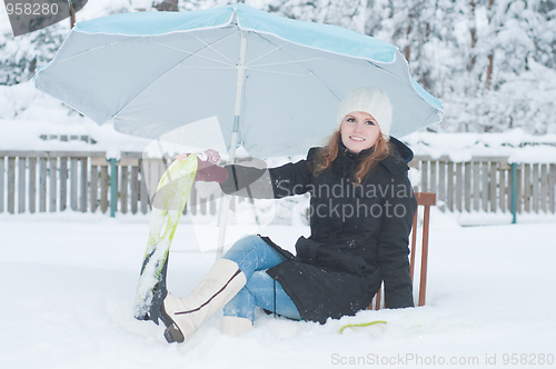 Image of Girl with fins