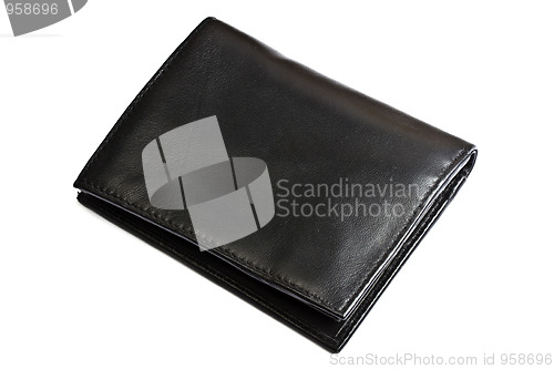 Image of Black wallet isolated on white 