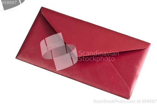 Image of A red envelope isolated on white