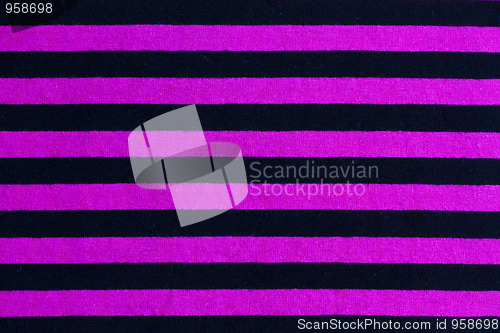 Image of Texture of pink and black striped fabric 