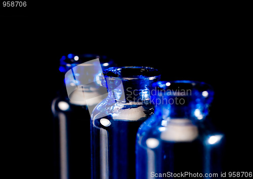 Image of blue vials