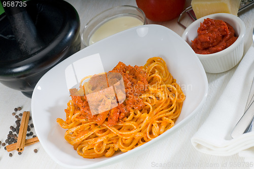 Image of tomato and chicken pasta