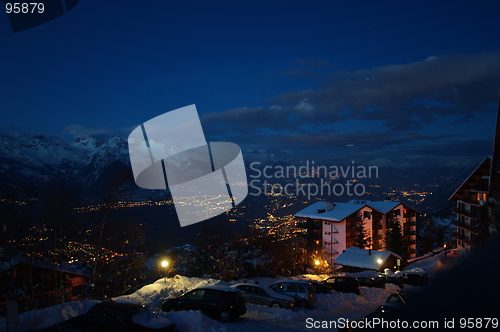 Image of Skiresort by night