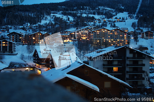 Image of Skiresort by night