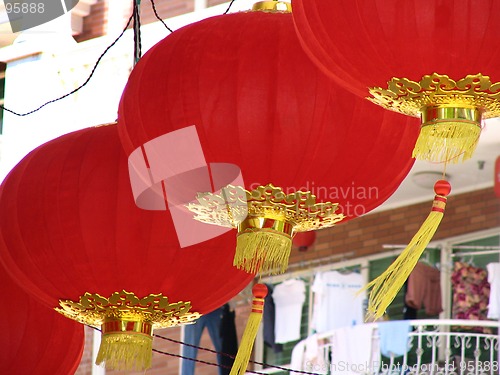 Image of Chinese Lanterns and clothes