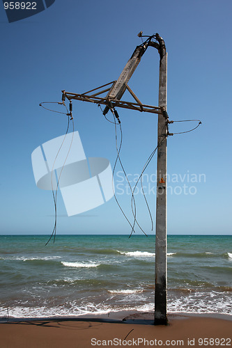 Image of Broken electrical post