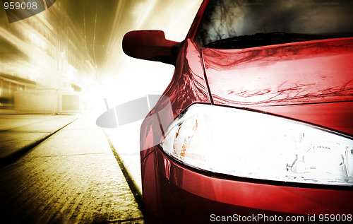 Image of Red Sport Car - Front side