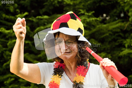 Image of Female soccer Fan
