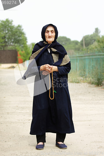 Image of Elderly woman outdoors