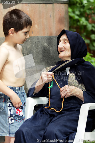 Image of Boy and granny