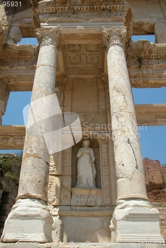 Image of Statue of Arete at Celcus Library in Ephesus, Turkey