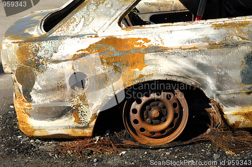 Image of Burnt car