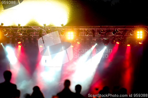 Image of spotlights at concert