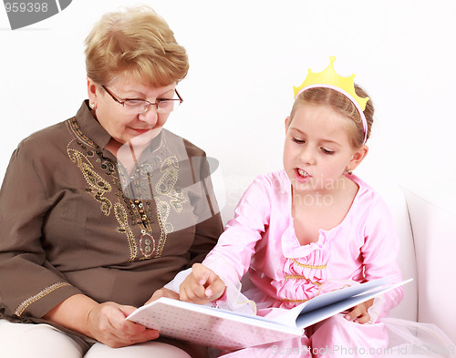 Image of Reading with granny