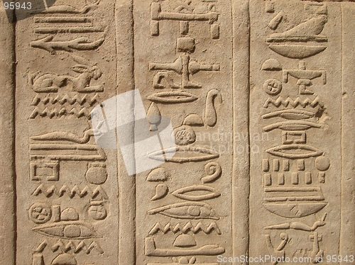 Image of Hieroglyphics at Temple of Kom Ombo, Egypt