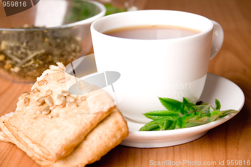 Image of black tea with herbs