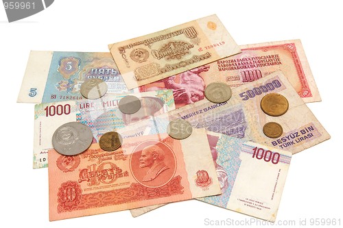 Image of Obsolete money isolated