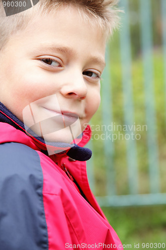 Image of Positive boy turned head