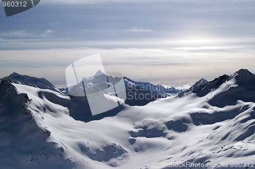 Image of Mountains. View from Elbrus.