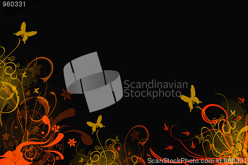 Image of Beautiful abstract floral background 