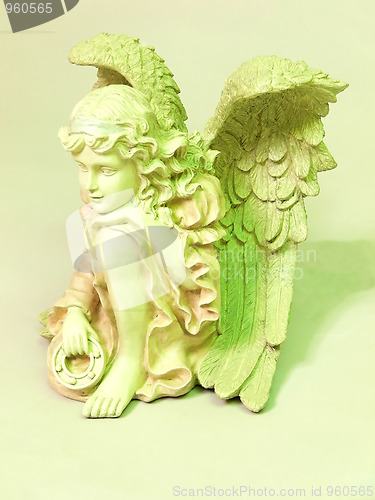Image of Angel  in green. 