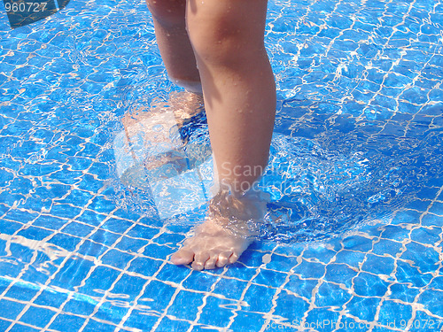 Image of Feet in the pool