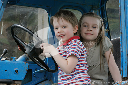 Image of At the wheel.