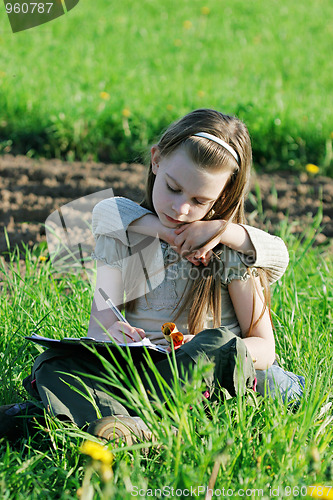 Image of Brother and sister in summer day.