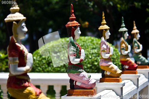 Image of Deva in traditional Thai style decoration 