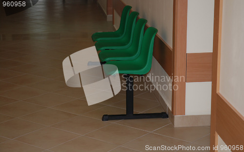 Image of corridor with chairs in hospital