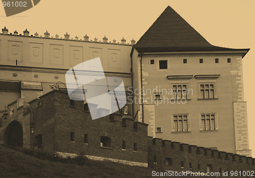 Image of Old style photo of Royal Wawel Castle, Cracow