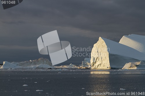 Image of Iceberg in sunset