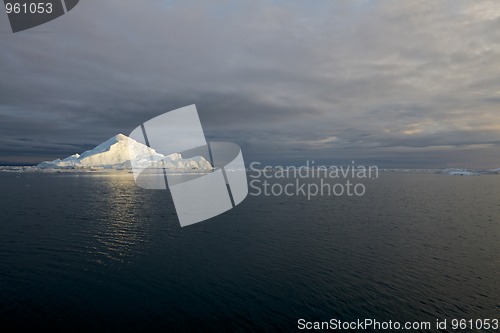Image of Iceberg in sunset