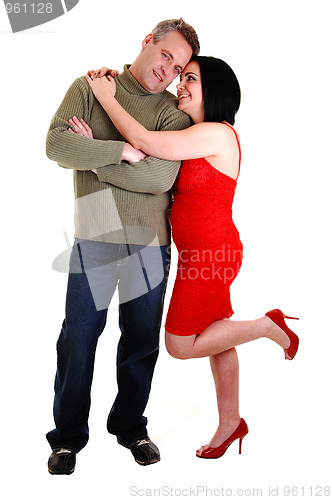 Image of Couple hugging.