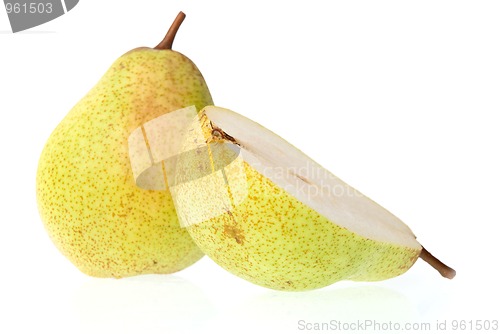 Image of Whole and half pear