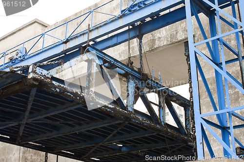 Image of old desert car ferry dock