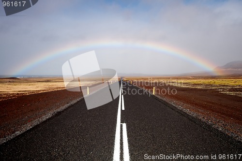 Image of Road and rainbow