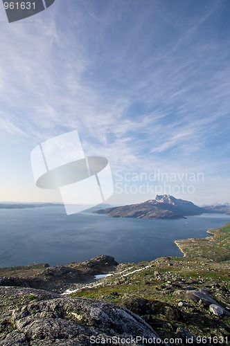 Image of Mountain and soft clouds