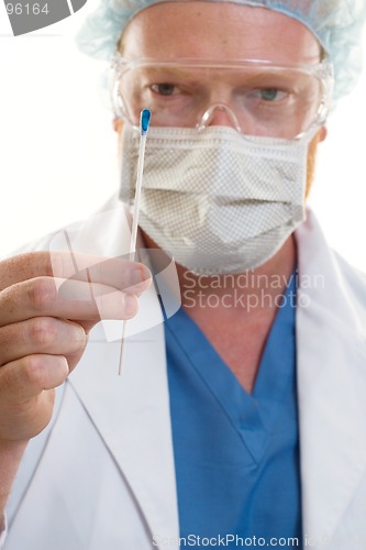 Image of Holding a swab