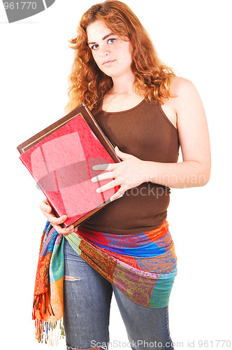 Image of Schoolgirl wit books.