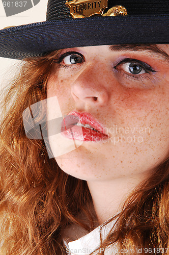 Image of Pretty security guard.
