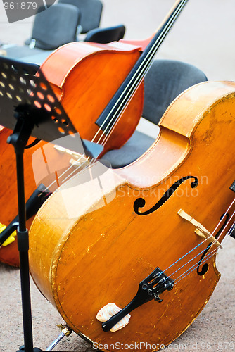 Image of Cellos at public concert