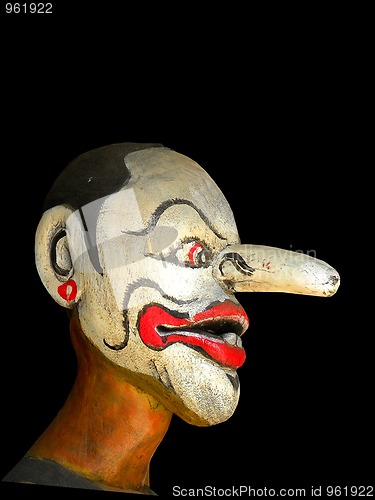 Image of Portrait eines Clown in der Seitenanasicht