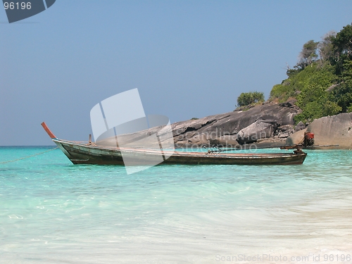 Image of Longtail boat at Similan Island