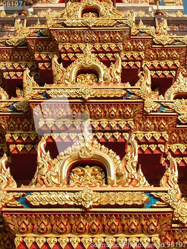 Image of Roof detail at Wat Chalong, Phuket, Thailand