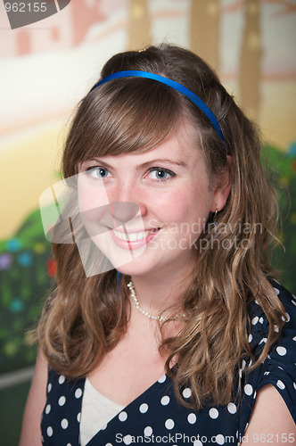 Image of Pretty young woman smiling