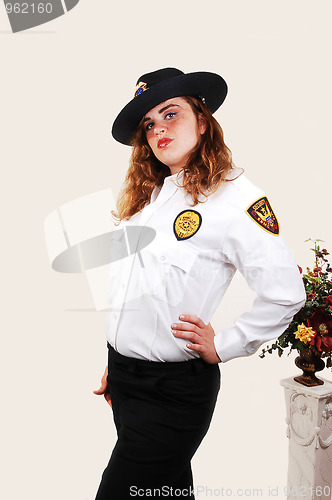 Image of Pretty security guard.